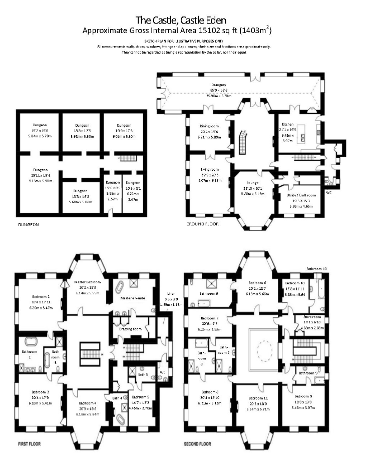 The Castle - Castle Eden England for sale floorplan 2