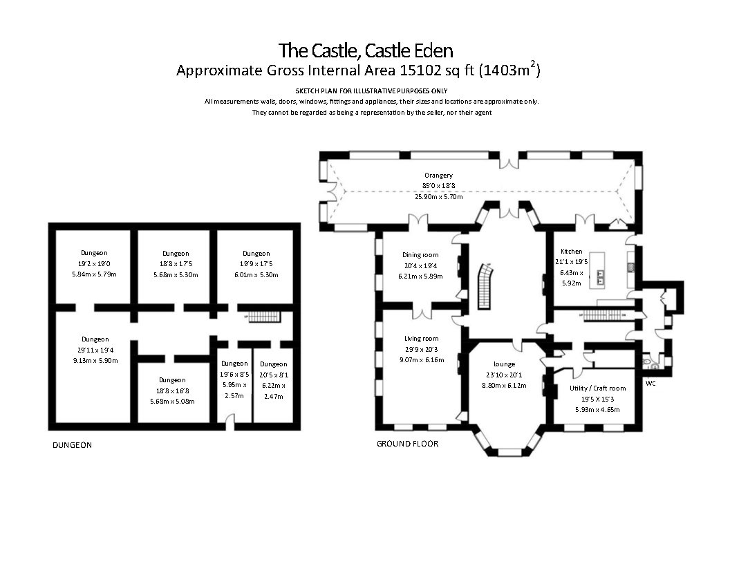 The Castle - Castle Eden England for sale floorplan 3